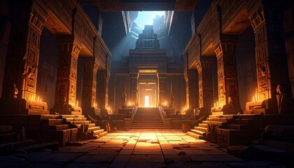 Ancient Temple of Mystery: A Digital Rendering of an Enigmatic Sacred Space