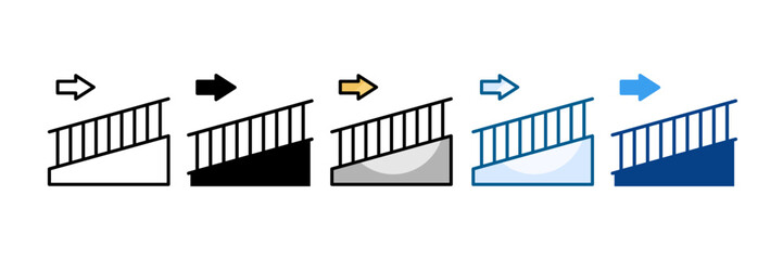 Ramp Icon Set Multiple Style Collection