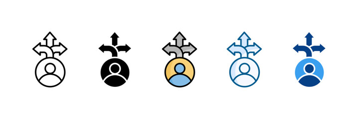 Guidance Icon Set Multiple Style Collection