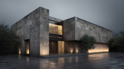 Modern Gallery Dark Exterior