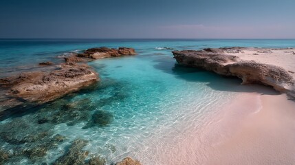 Tranquil crystal clear lagoon