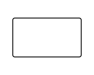 rectangle frame rounded corners vector