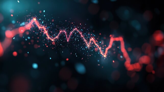 Abstract graph of falling values