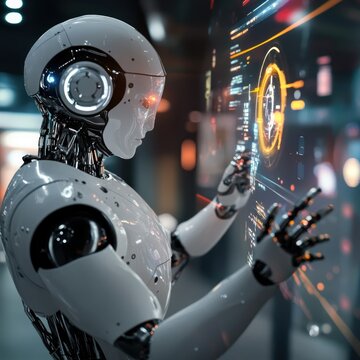 Advanced robot interacts with digital interface