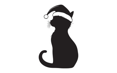 christmas black and white cat