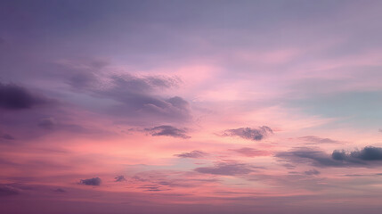 Fototapeta premium serene sky featuring gentle gradients transitioning from soft pink to deep purple