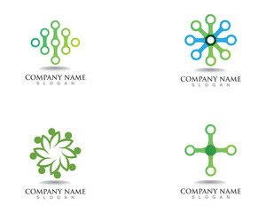 vortex circle logo and symbols template icons