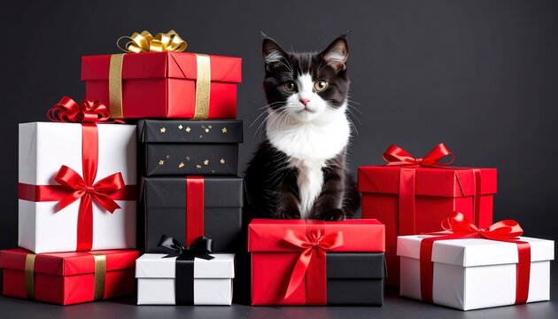 Animated cat pawing at Black Friday deals, fun and eye-catching GIF for promotions.