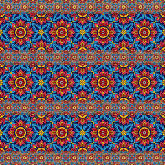 ethnic floral seamless pattern. abstract ornament pattern