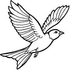 Naklejka premium vector illustration of a bird