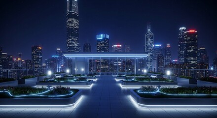 Nighttime cityscape 