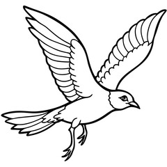 Obraz premium vector illustration of a flying bird