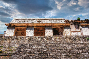 Obraz premium Mexico, Chiapas State, Maya site of Palenque, listed as World Heritage by UNESCO