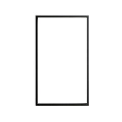 Black rectangular frame mockup isolated transparent background perfect for design projects