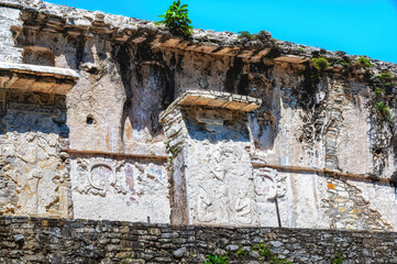 Temple of the Skull/Templo de la Calavera at Palenque archaeological Site, Mexico