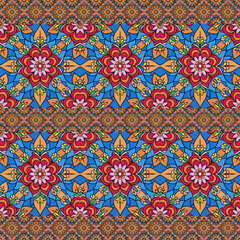 ethnic floral seamless pattern. abstract ornament pattern