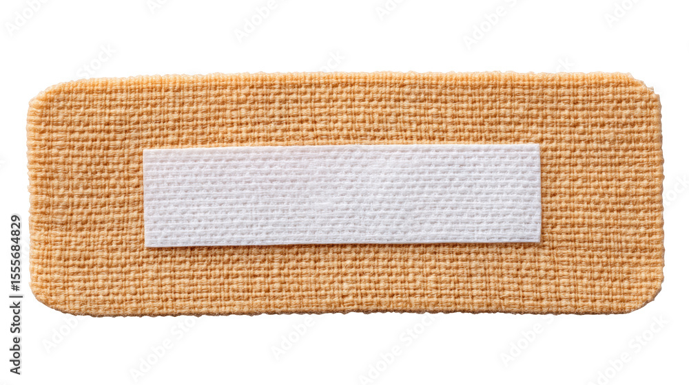 Poster isolated bandage on transparent background with soft texture and neutral color