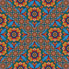 ethnic floral seamless pattern. abstract ornament pattern