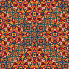 ethnic floral seamless pattern. abstract ornament pattern