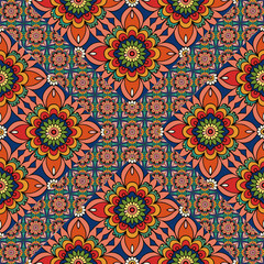 ethnic floral seamless pattern. abstract ornament pattern
