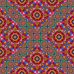 ethnic floral seamless pattern. abstract ornament pattern