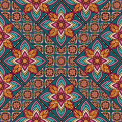 ethnic floral seamless pattern. abstract ornament pattern
