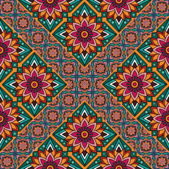ethnic floral seamless pattern. abstract ornament pattern