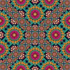 ethnic floral seamless pattern. abstract ornament pattern