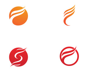 Fire flame nature logo and symbols icons template..