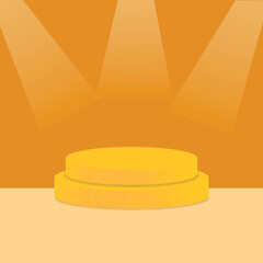 3D circular podium suitable for product promotion designs on social media such as Instagram and others.