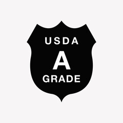 USDA A GRADE VECTOR SIGN