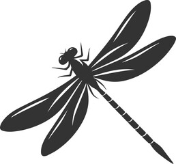 Dragonfly vector silhouette black