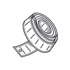 Measuring tape icon. Adobe Illustrator Artwork