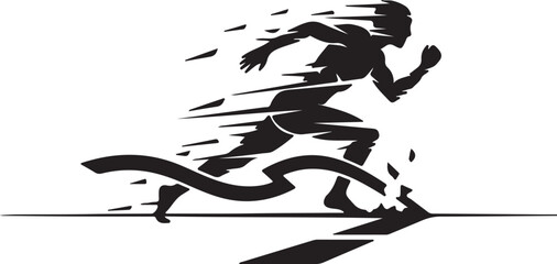 Speed, Strength, and the Power of Motion A Runner's Silhouette