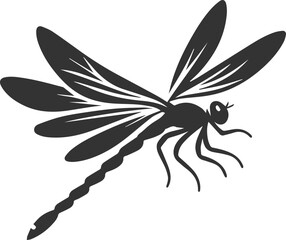 Dragonfly vector silhouette black