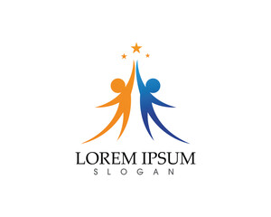 people care success health life logo template icons..