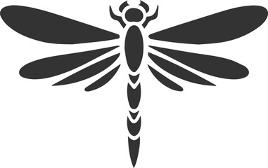 Dragonfly vector silhouette black