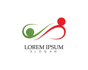 people care success health life logo template icons.