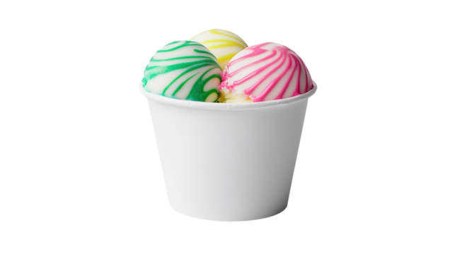 Colorful sweet candy and lollipops, colorful cartoon ice cream bars with different types of sweets isolated on a transparent background