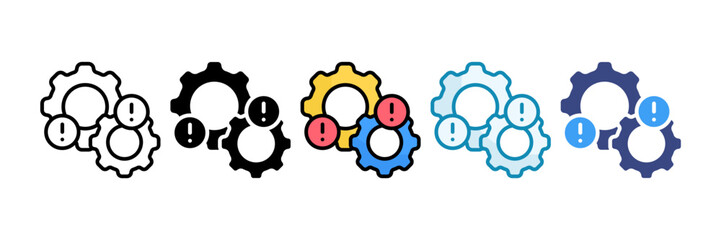 Operational Risk Icon Set Multiple Style Collection