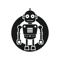 Futuristic Robot, Head, Icon, Set, Logo Design for AI and Automation