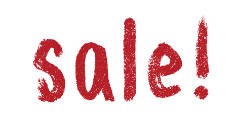 Sale lettering Handwritten word Modern brush calligraphy Template for marketing ad, print, web, banner, poster, flyer Ink illustration