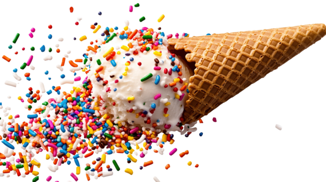Colorful sweet candy and lollipops, colorful cartoon ice cream bars with different types of sweets isolated on a transparent background