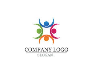 Community people care logo and symbols template