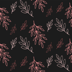 Monochrome floral pattern seamless vector design