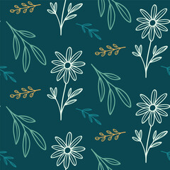 Floral seamless pattern minimalist trendy design