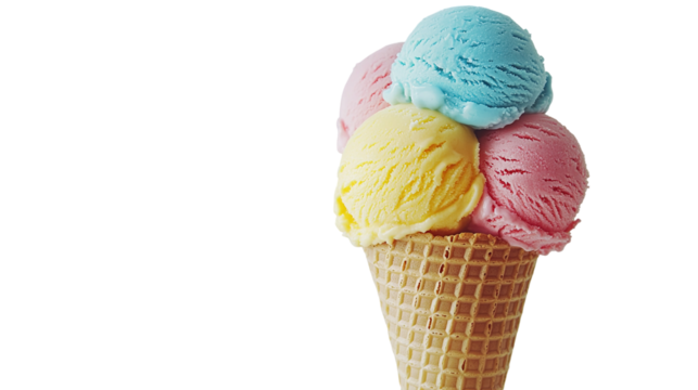 Colorful sweet candy and lollipops, colorful cartoon ice cream bars with different types of sweets isolated on a transparent background