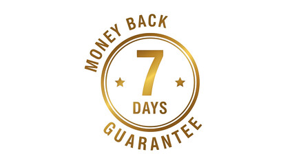 Gold 7Day MoneyBack Guarantee Seal.