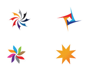 vortex circle logo and symbols template icons