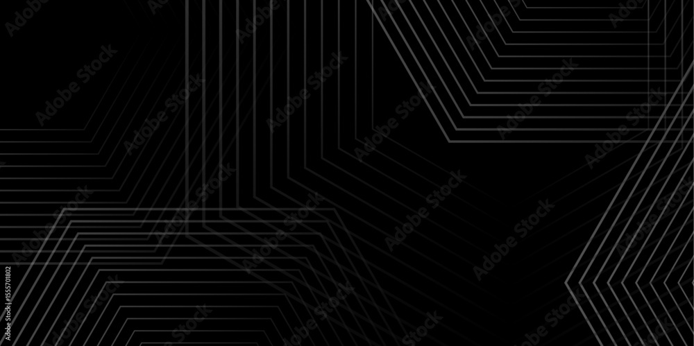 Poster abstract gradient color strips geometric lines on black background with luxury shapes motion strip. 